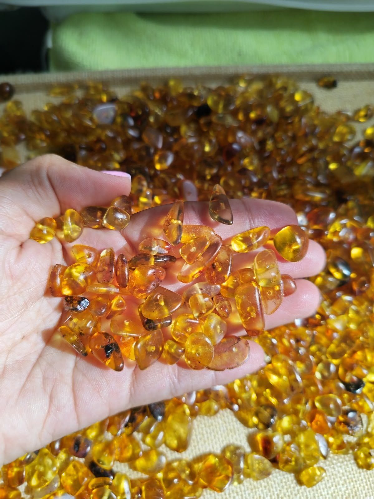100% Natural Dominican Amber Drilled Chips