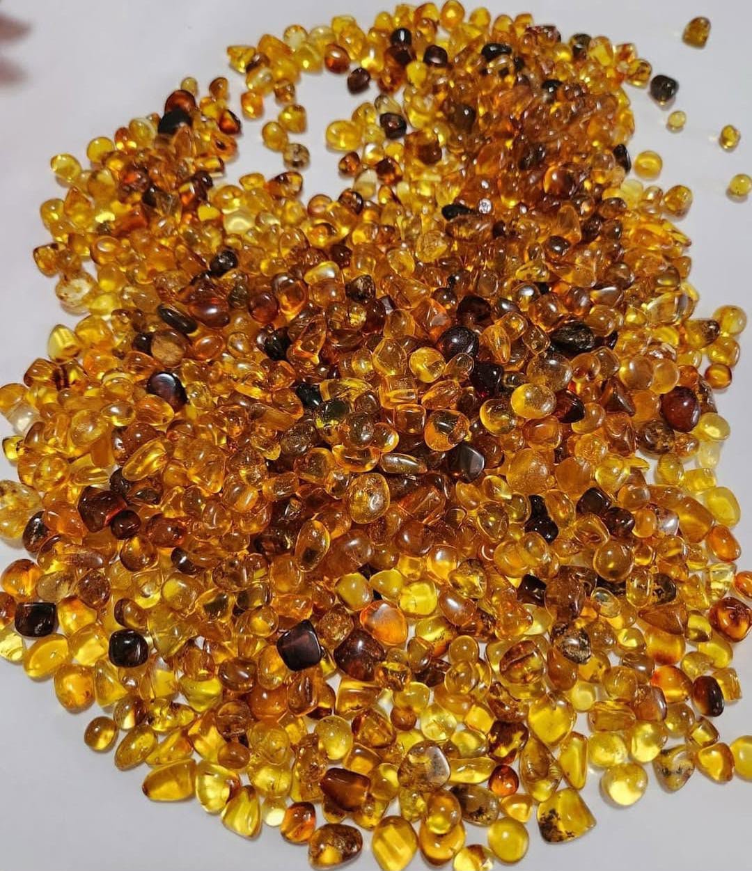 100% Natural Dominican Amber Drilled Chips