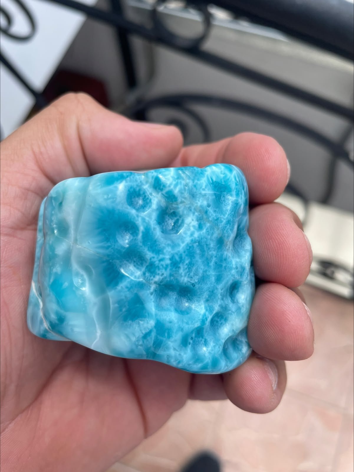 100% Natural Dominican Larimar Polished Stones