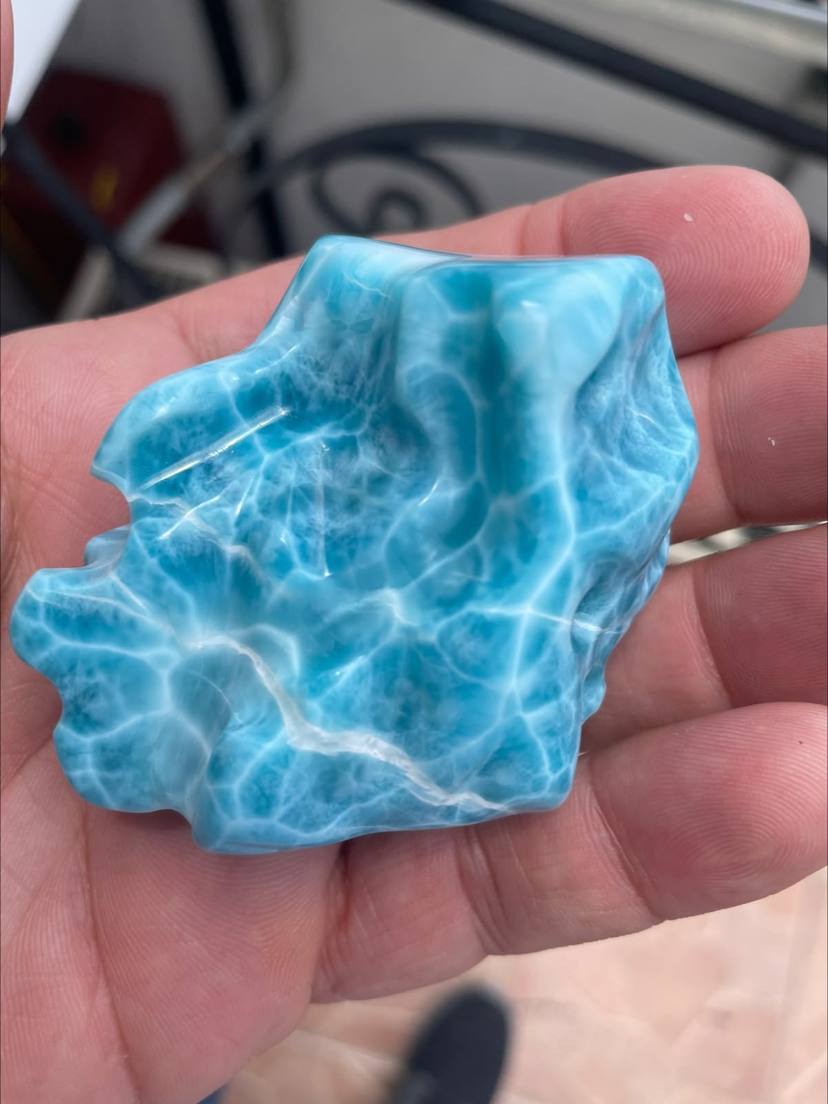 100% Natural Dominican Larimar Polished Stones