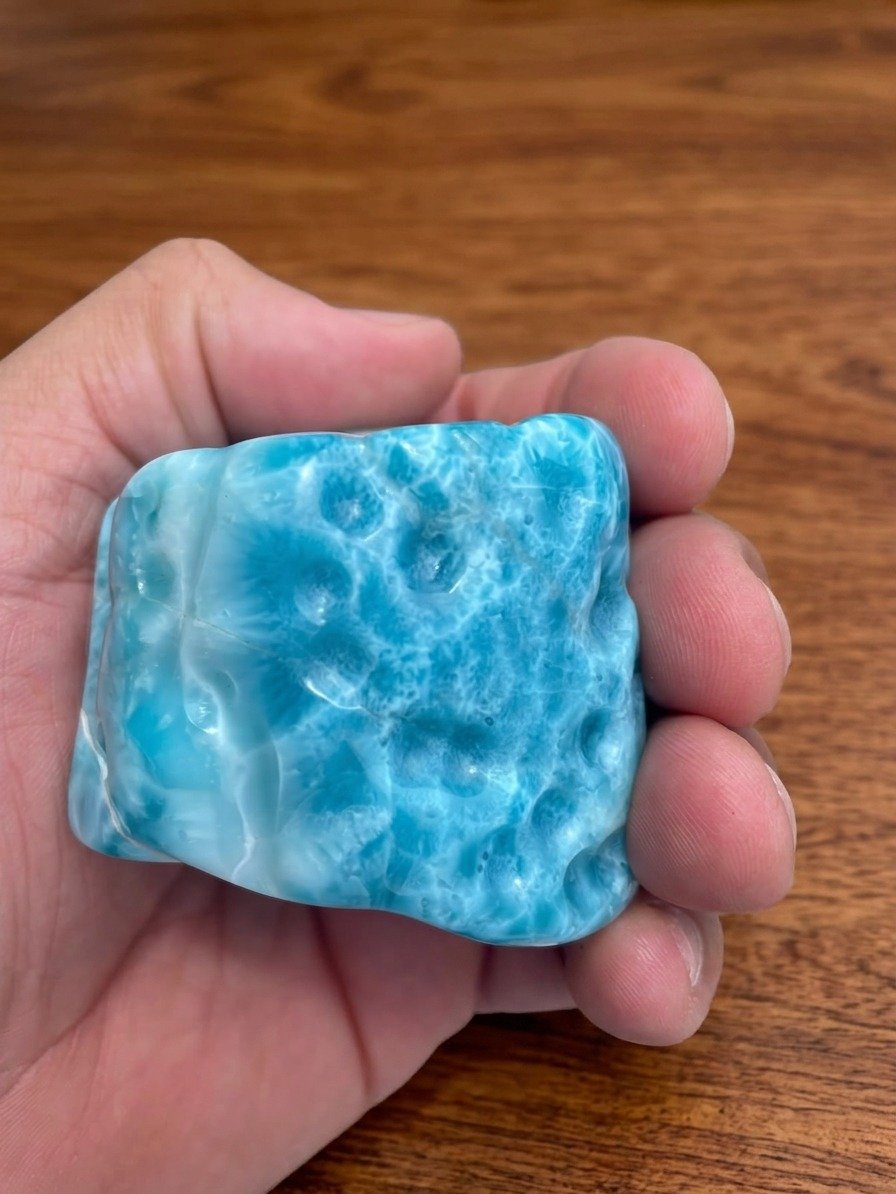 100% Natural Dominican Larimar Polished Stones